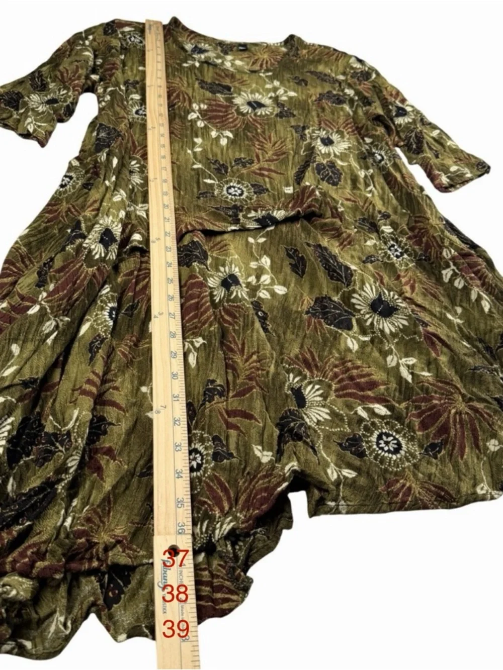 Dress to Kill Women's Tropical Print‎ Asymmetrical Dress Green OS